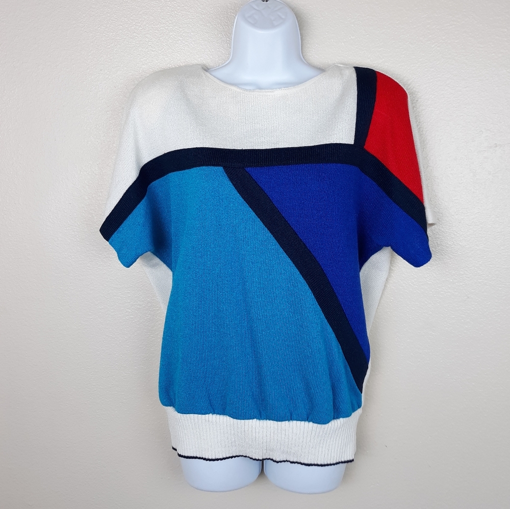 Anthony Sicari Vingage Colorblock Top Size 12